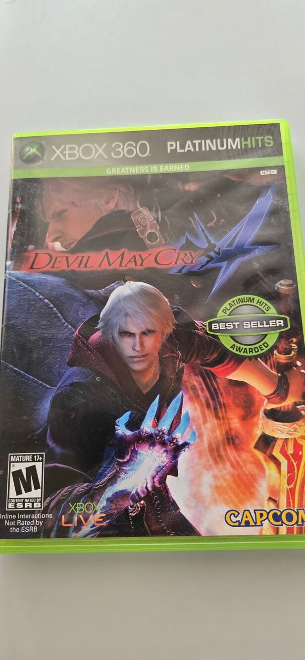 Devil May Cry 4 Xbox 360 Platinum Hits Video Game CIB Capcom Action Rated M